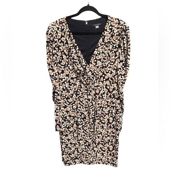 NWT Tommy Hilfiger Gathered Sheath Faux-Wrap Mini Dress Sz 10 - Picture 3 of 9